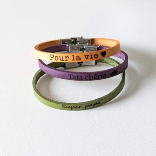 Bracelets en cuir artisanaux