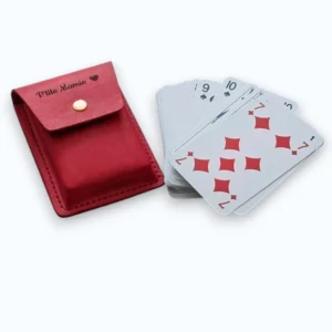 Étui en cuir pour jeu de 32 ou 54 cartes – Personnalisable