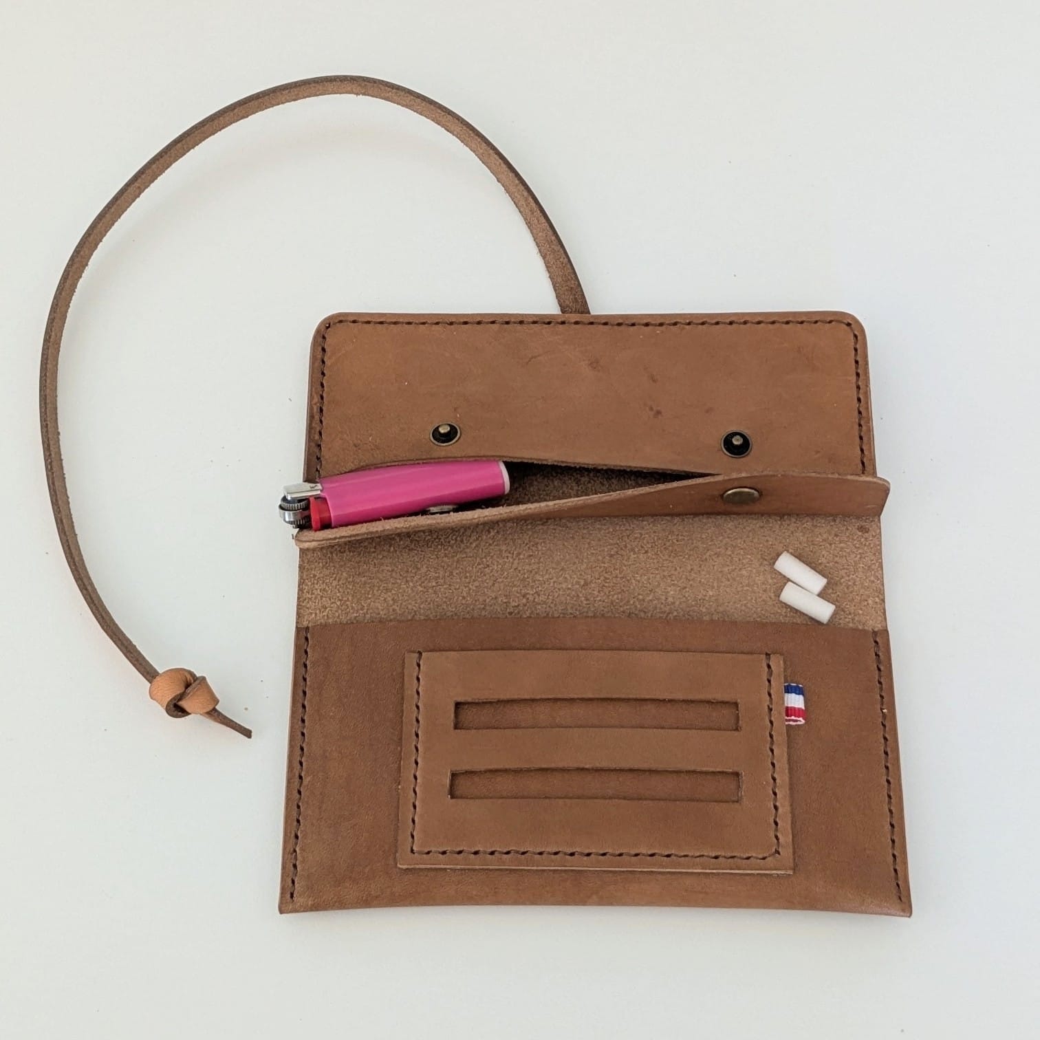 blague à tabac en cuir