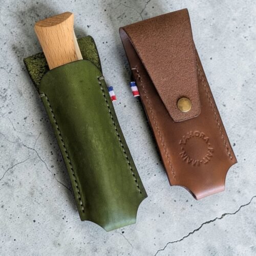 Étui pour couteau artisanal en cuir, attache ceinture