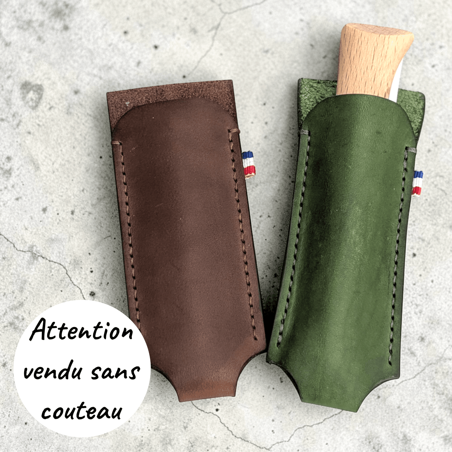etui couteau en cuir