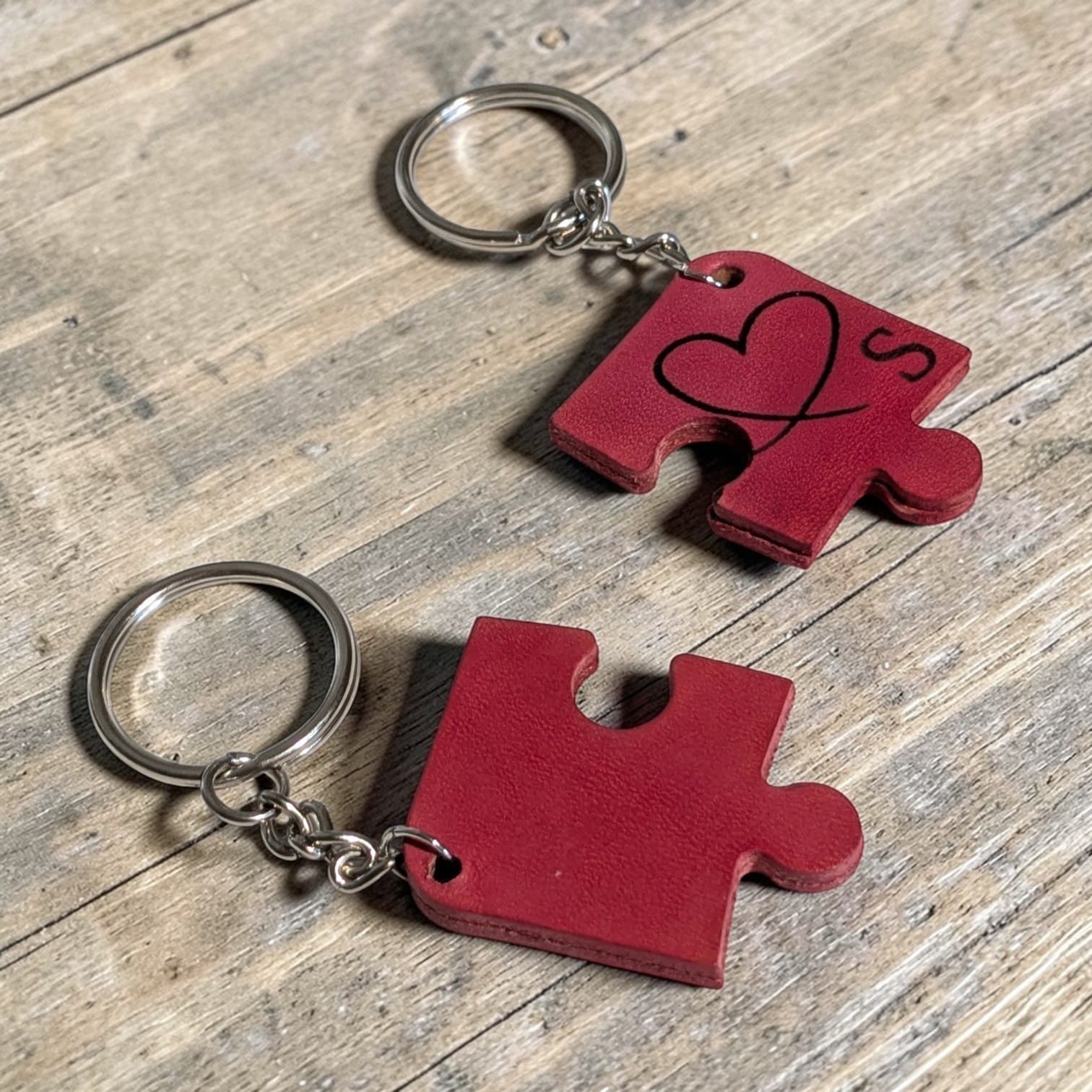 porte clé puzzle cuir