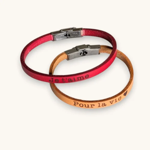 duo de bracelets cuir