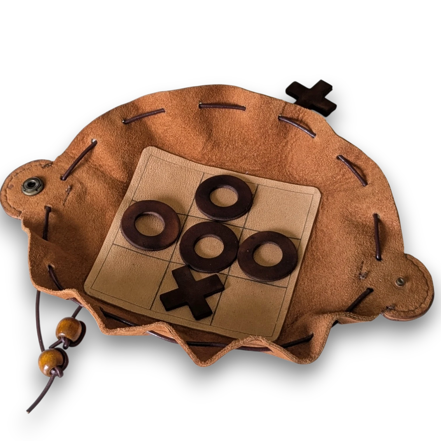 jeu morpion en cuir